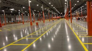 Charlotte NC parking lot striping project photo