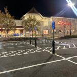 Charlotte NC parking lot striping project photo