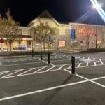 Charlotte NC parking lot striping project photo