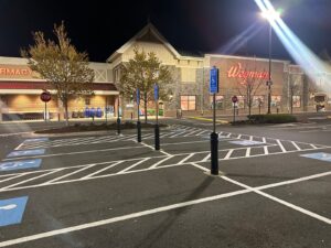 Charlotte NC parking lot striping project photo
