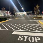 Charlotte NC parking lot striping project photo