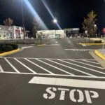 Charlotte NC parking lot striping project photo