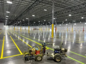 Charlotte NC parking lot striping project photo