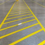 Charlotte NC parking lot striping project photo