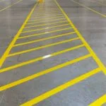 Charlotte NC parking lot striping project photo