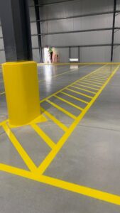 Charlotte NC parking lot striping project photo