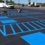 Charlotte NC parking lot striping project photo