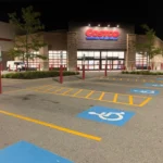 Charlotte NC parking lot striping project photo
