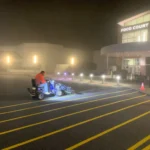 Charlotte NC parking lot striping project photo