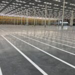 Charlotte NC parking lot striping project photo