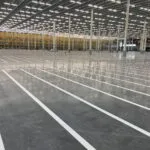 Charlotte NC parking lot striping project photo
