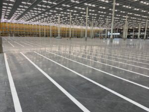 Charlotte NC parking lot striping project photo
