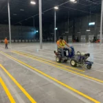 Charlotte NC parking lot striping project photo