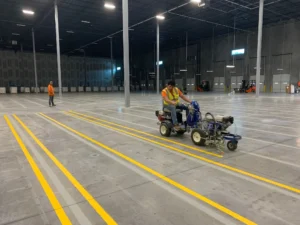 Charlotte NC parking lot striping project photo