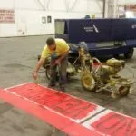 Charlotte NC parking lot striping project photo