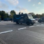 Charlotte NC parking lot striping project photo