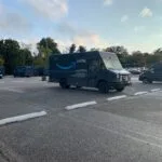 Charlotte NC parking lot striping project photo