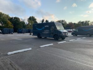 Charlotte NC parking lot striping project photo