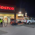 Charlotte NC parking lot striping project photo