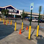 Charlotte NC parking lot striping project photo