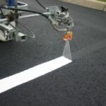 Charlotte NC parking lot striping project photo