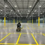 Charlotte NC parking lot striping project photo
