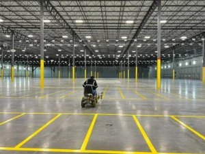 Charlotte NC parking lot striping project photo